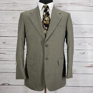 Kilburne & Finch Wool Blend Green Nails Head Blazer Jacket Size 38R